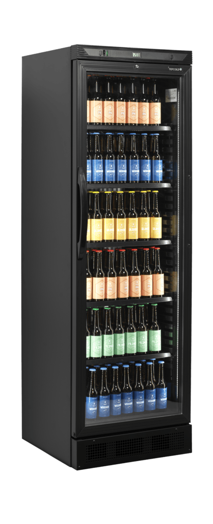 Sort flaskekøleskab Tefcold CEV425 BLACK