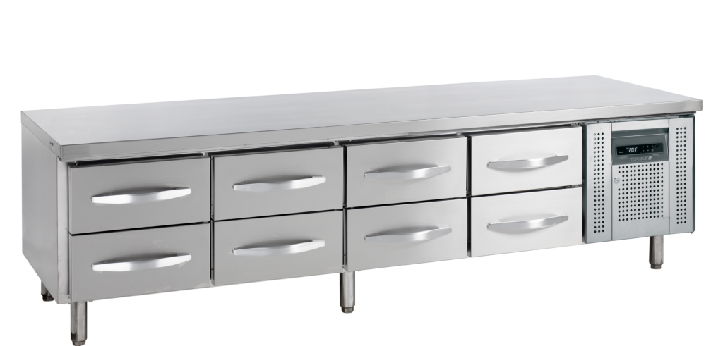 Rustfri Lavt Kølebord GN1/1 Tefcold UC5480