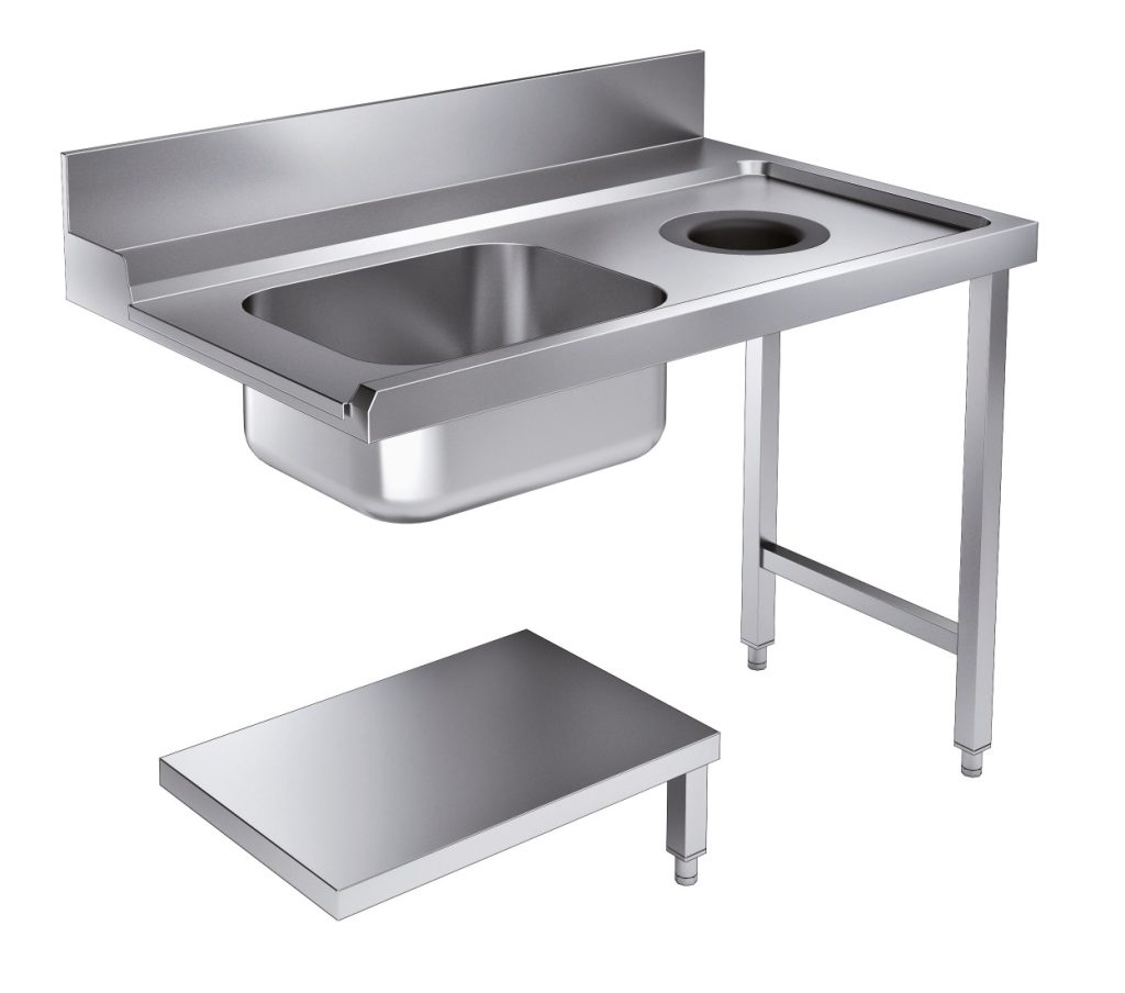 Arbejdskørebord med affaldshul Combisteel 7106.0020