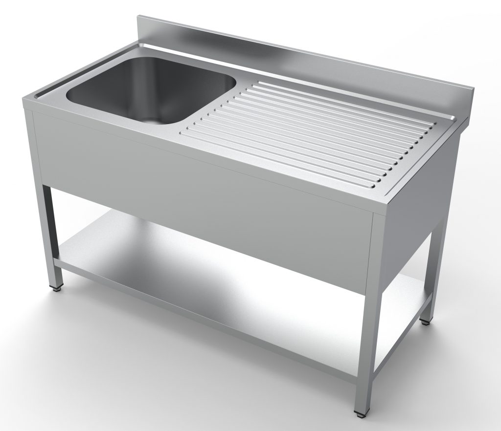 Vaskeenhedsbord Combisteel 7333.0840 venstre 1400