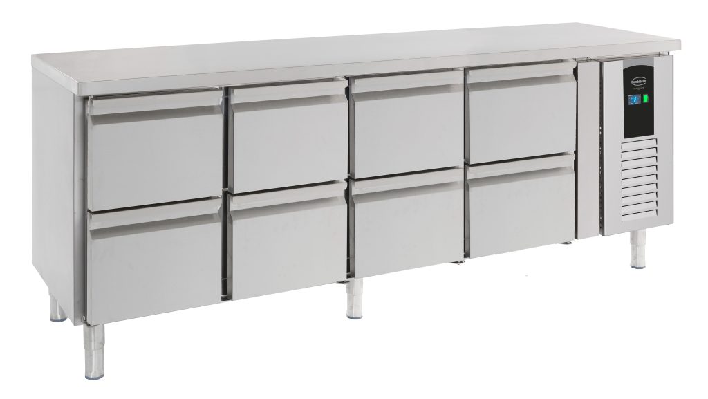 Kølebord Combisteel 7450.5050 med 8 skuffer