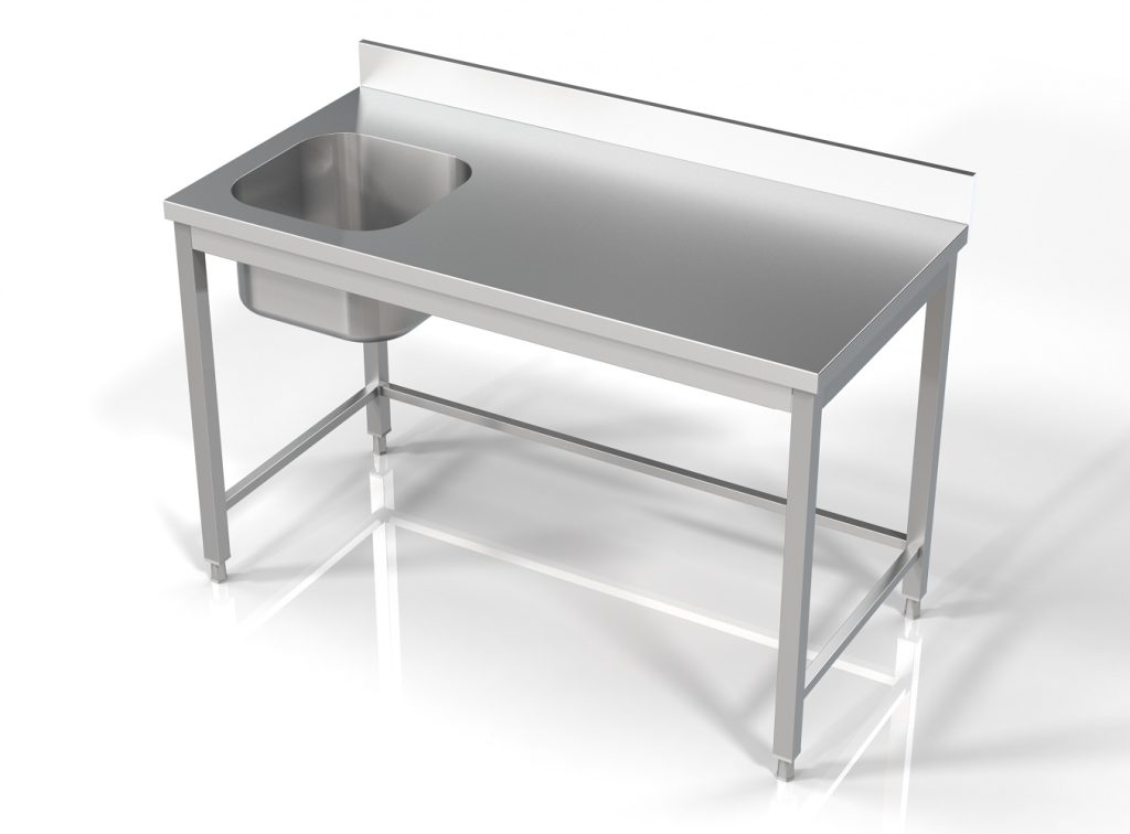 Vaskebord Combisteel 7812.0610 med vask til venstre