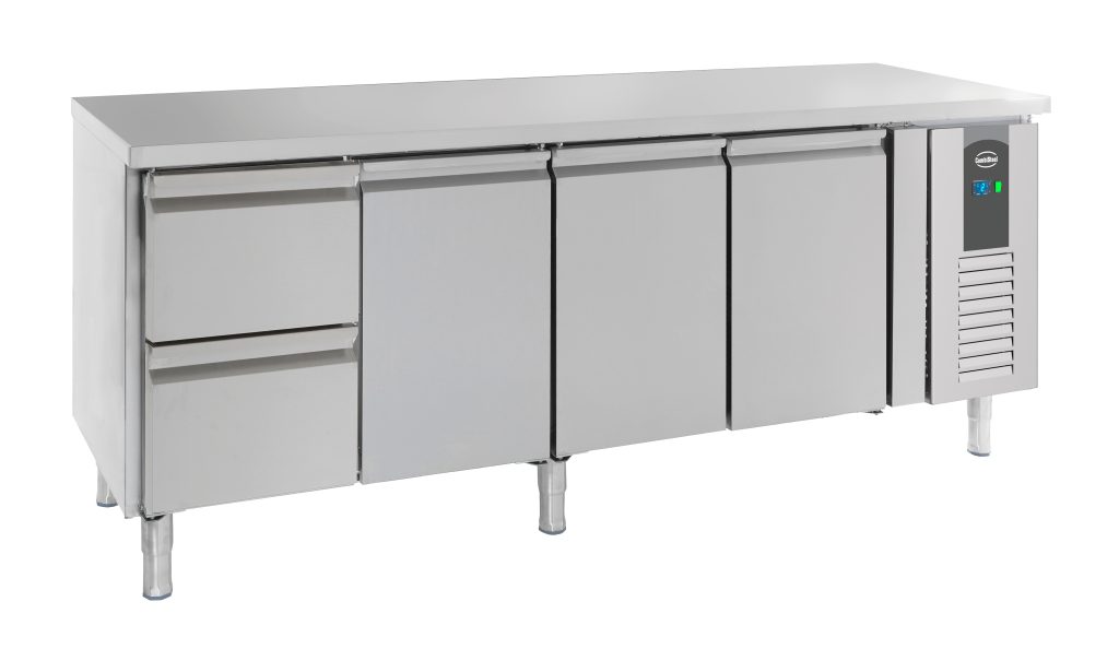 Kølebord Combisteel 7950.0210 med 3 døre og 2 skuffer