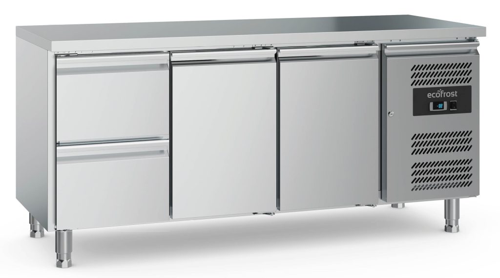 Kølebord Combisteel 7950.5160 med 2 døre og 2 skuffer
