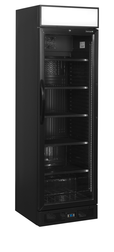 Sort flaskekøleskab Tefcold CEV435CP BLACK