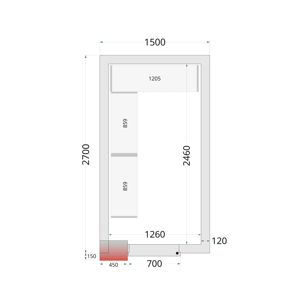 Reolsystem Tefcold CRNF1527