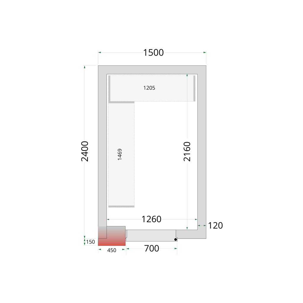 Reolsystem kit Tefcold CRNF1524