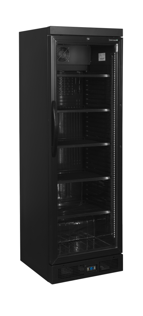 Sort flaskekøleskab Tefcold CEV435 BLACK