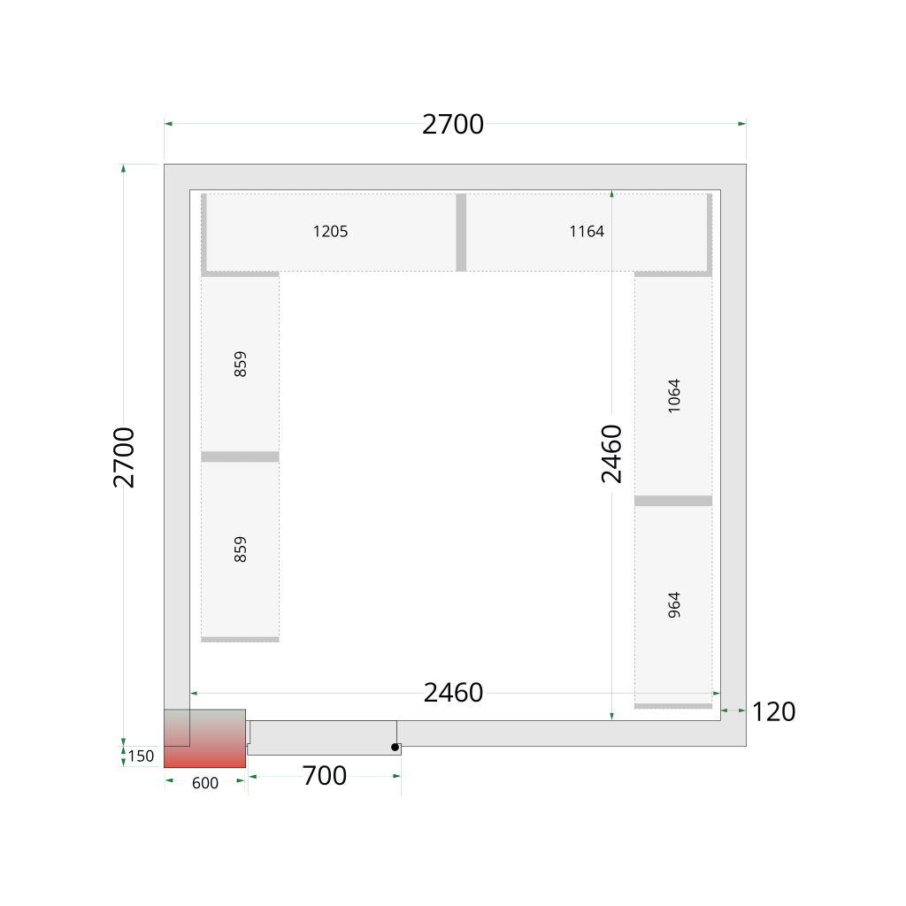 Reolsystem kit Tefcold CRNF2727
