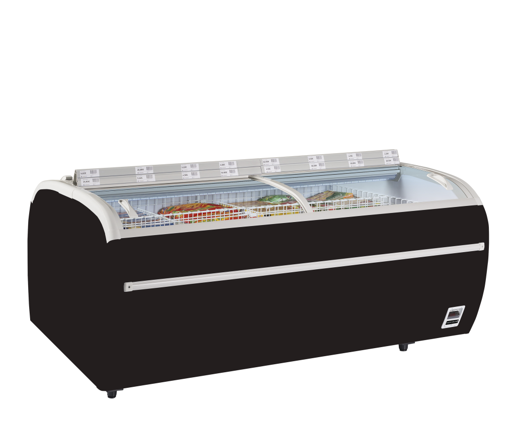 Supermarkedskøler / -fryser i sort Tefcold TWIN 220B-CF
