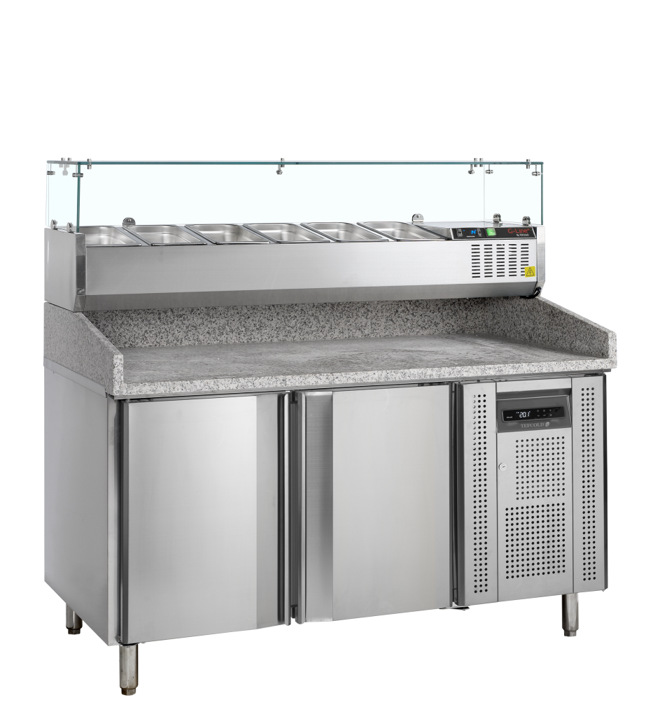 Pizzabord inkl. opsats Tefcold PT1200 + GVC38-150