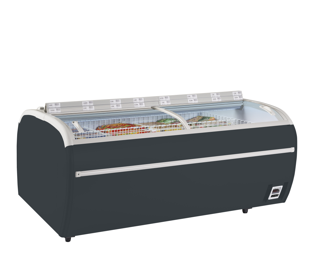 Supermarkedsfryser i antracit Tefcold TWIN 220A-F