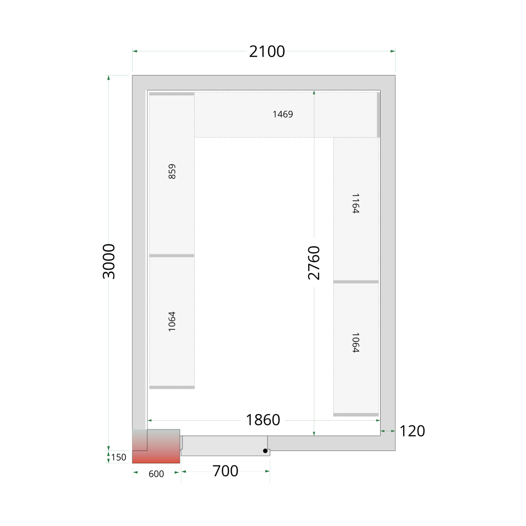 Reolsystem Tefcold CRNF2130